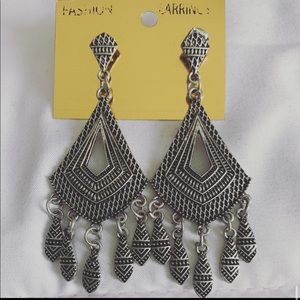 Oxidized Silver plated handmade earrings